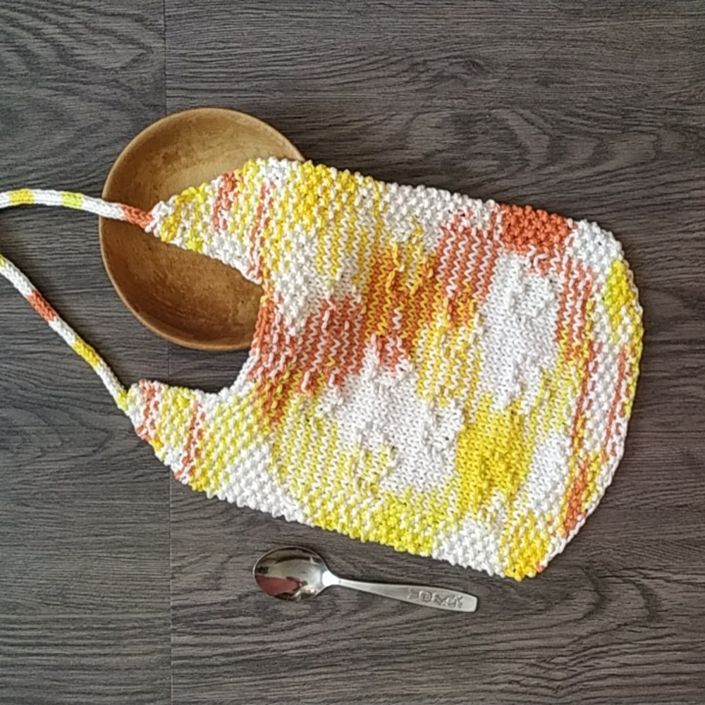 Hand Knitted Baby Bib